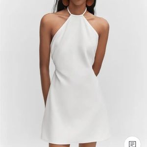 NWT Mango Halter-neck dress with metal detail Size US 4